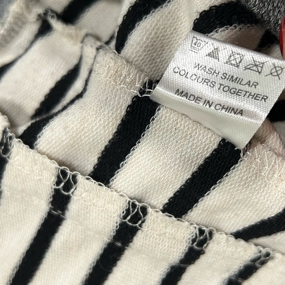 Ampersand Ave & Striped Double Hooded Sweatshirt Zipper Cotton Hoodie Size XS - Picture 6 of 7